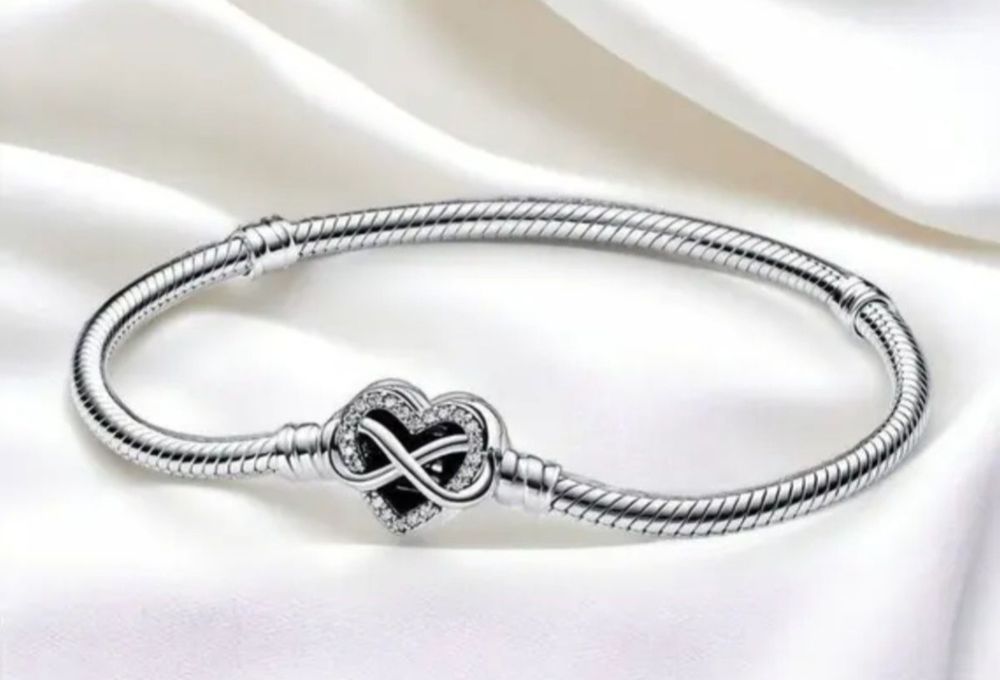 Brățară Nouă Pandora Moments Heart Infinity silver s925 Ale