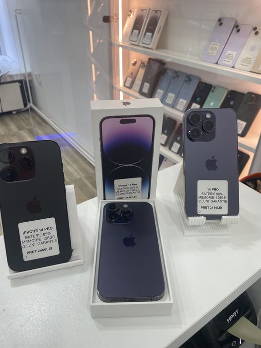 MAGAZIN: iPhone 14 Pro, 128gb, 85%/86%/90%, GARANTIE