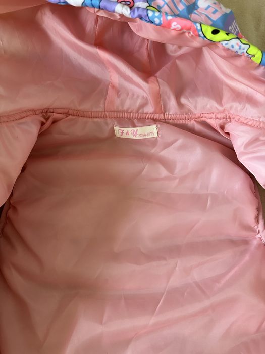 НОВО Елек цветен за момиче 6/7 г и розова раница кученце