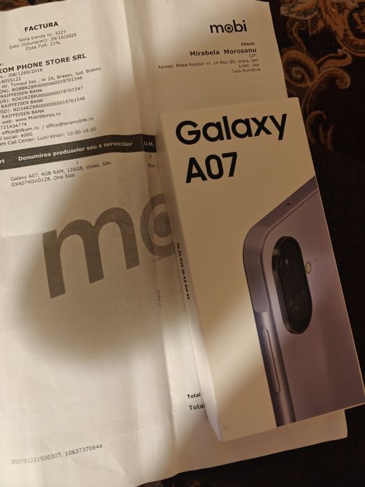 Samsung A07 sigilat 4/128 GB liber retea