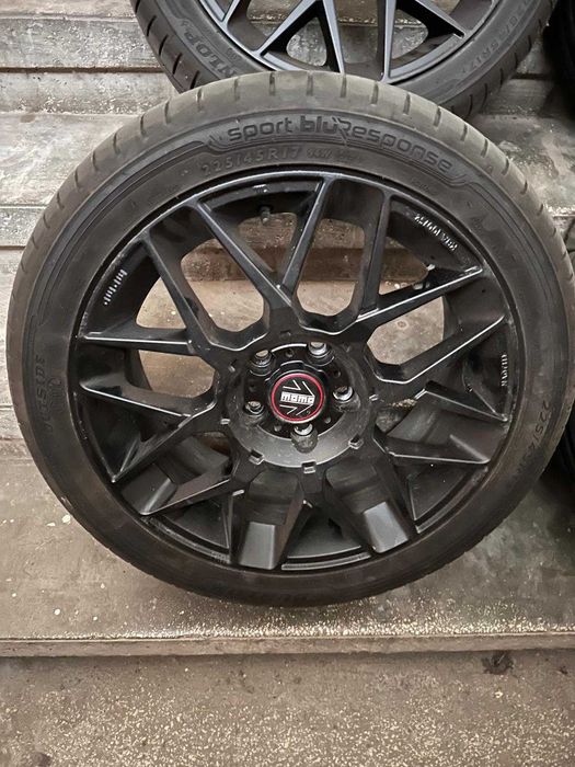 jante momo revenge 2.0 matt black + cauciucuri dunlop spt vara  , noi