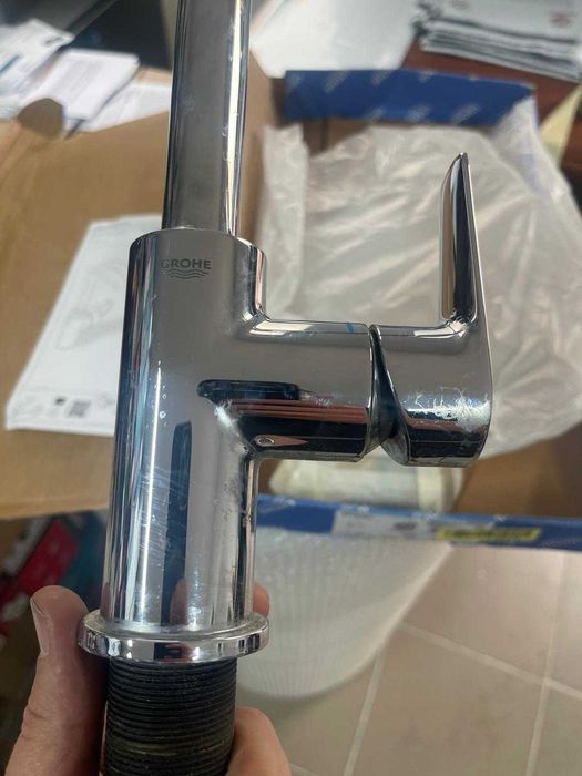 Baterie monocomandă pentru chiuvetă de bucătărie Grohe, cromată, 31367001