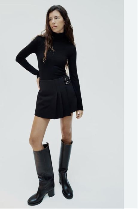 Пола панталон с токи Зара