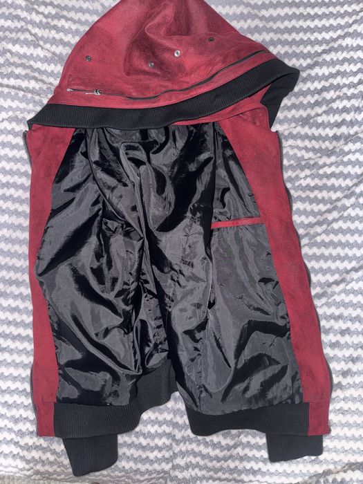 y2k archive red zip hoodie