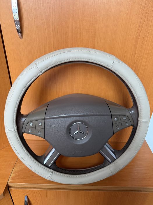 Volan Mercedes ML GL W164 X164 bej maro non facelift airbag si comenzi
