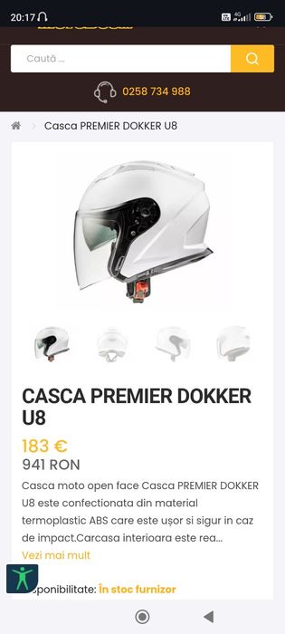 Casca moto Premier Dokker,mărime L