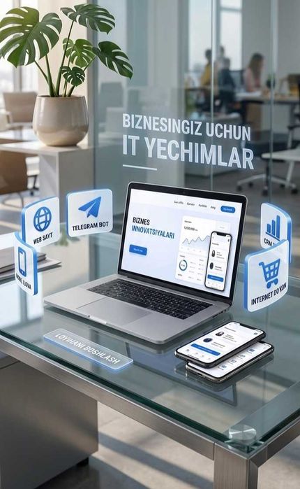 Sayt yaratish,Telegram bot, CRM, ERP ,Dasturchi xizmati kerakmi?
