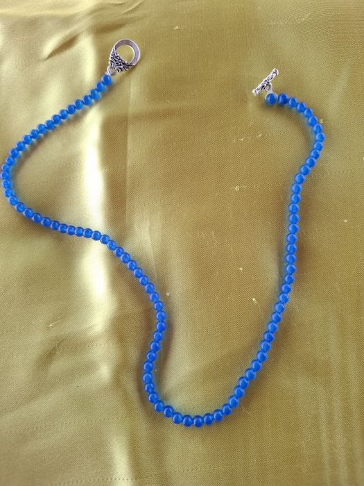 Colier calcedonie chalcedonye la baza gatului 43 cm lungime l