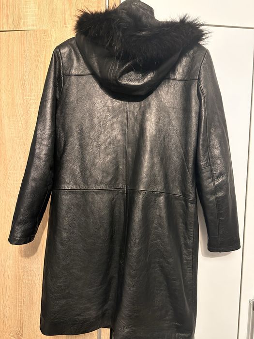 Палто естествена телешка кожа