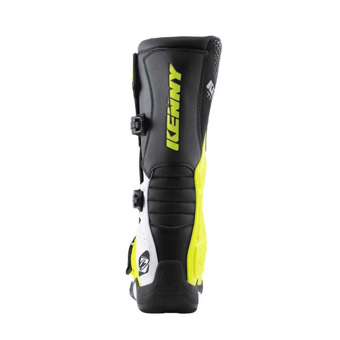 Cizme cross/atv Kenny Racing Track alb/negru/galben fluo marime 42