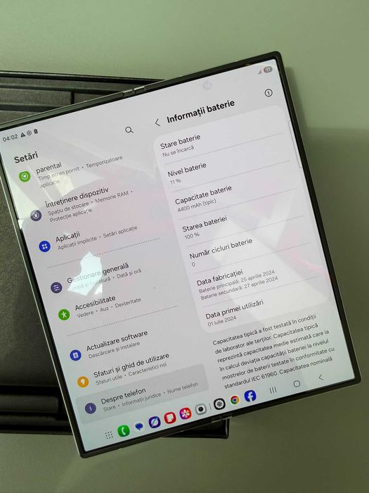 Samsung Zfold 6 | 256 GB | 0 Incarcari | Posibilitte In Rate | Acceptam Si Schimburi | Garantie 12 Luni .