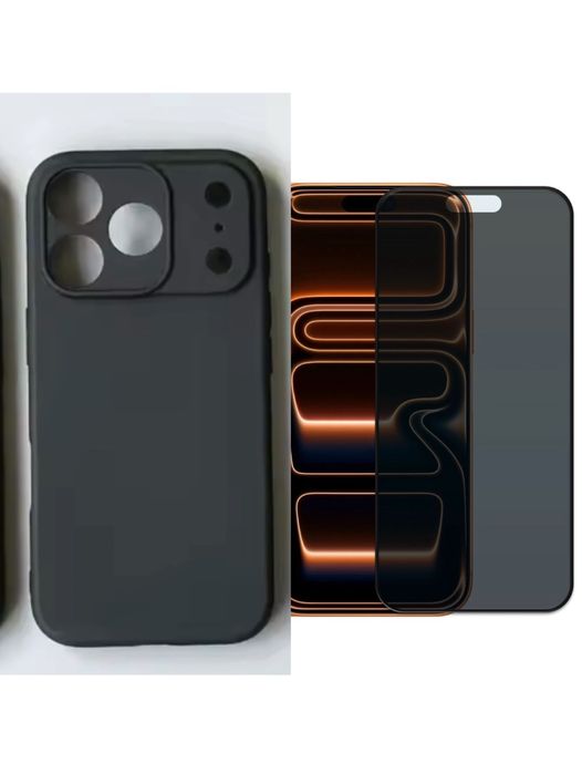 Iphone 12/13/14/15/16/17 PRO MAX AIR Husa Mini+Folie Sticla Privacy 6D