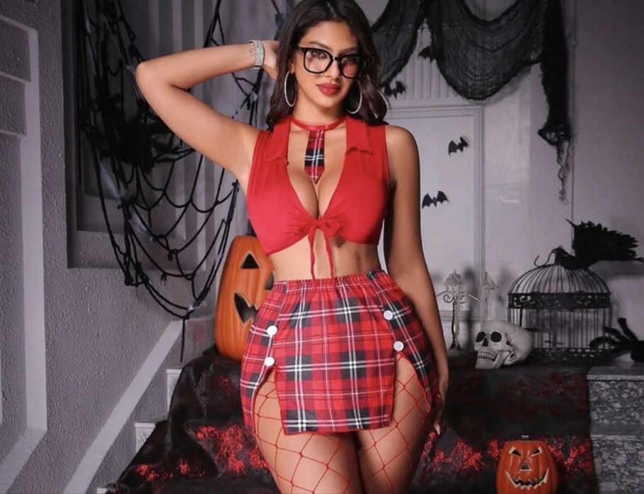Costum fustita si maieu  rosu sexi, cosplay , lenjerie sexi