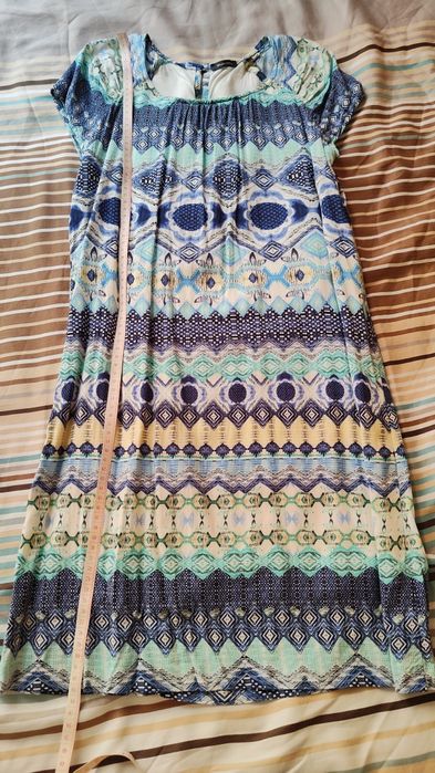 Рокля (туника) с подплата, памук, цветна, нова