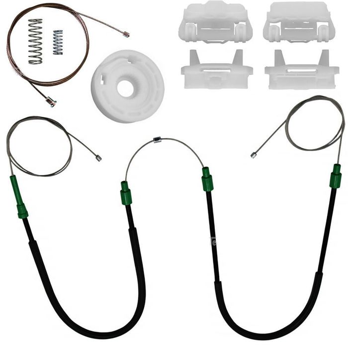 Kit reparatie macara geam fata Ford Focus 1 1998-2004 electrica fata stanga (cablu role si suport geam)