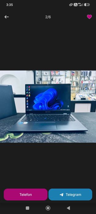 Dynabook cor i7 8/256gb