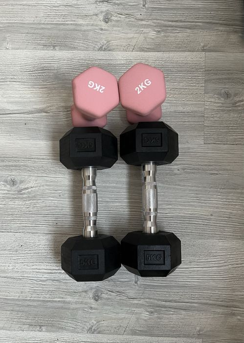 Gantere 2x 5 KG si 2x 2 KG