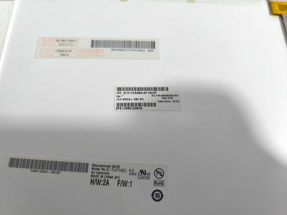 Display LCD Laptop AU Optronics B154PW02 V.2 - 15.4 inch