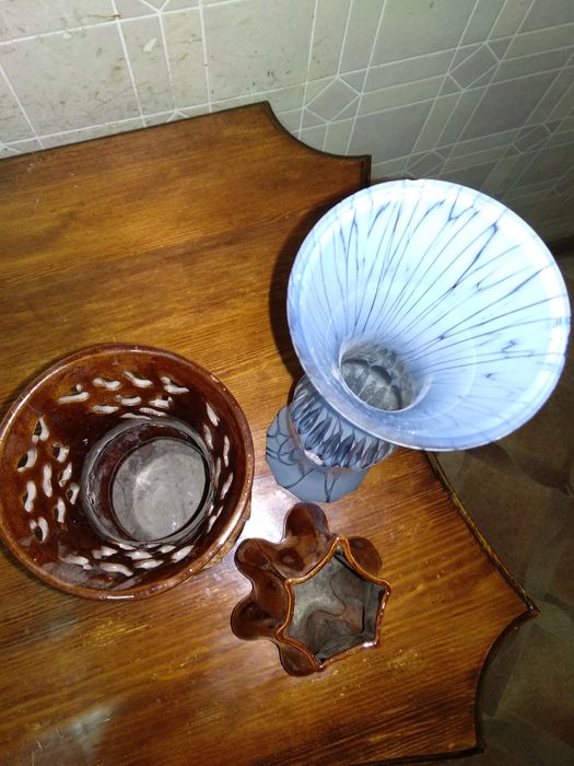 Вазочки керамические и стекляная