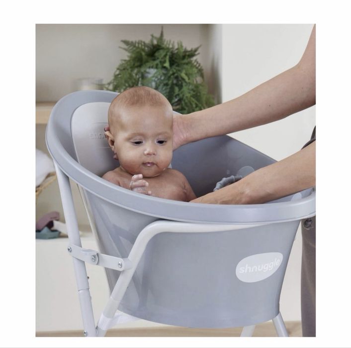Бебешка вана с клапа Schnuggle (сива)