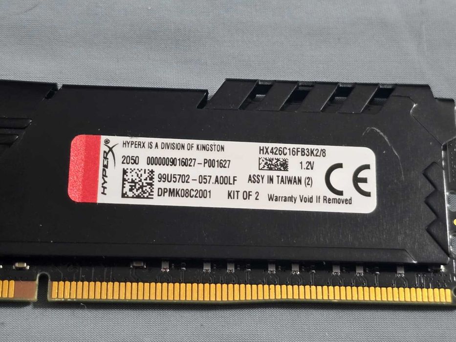 Kit Memorie RAM HyperX Fury Black 8GB DDR4 2666MHz CL16 (2x4GB) HX426C16FB3K2/8