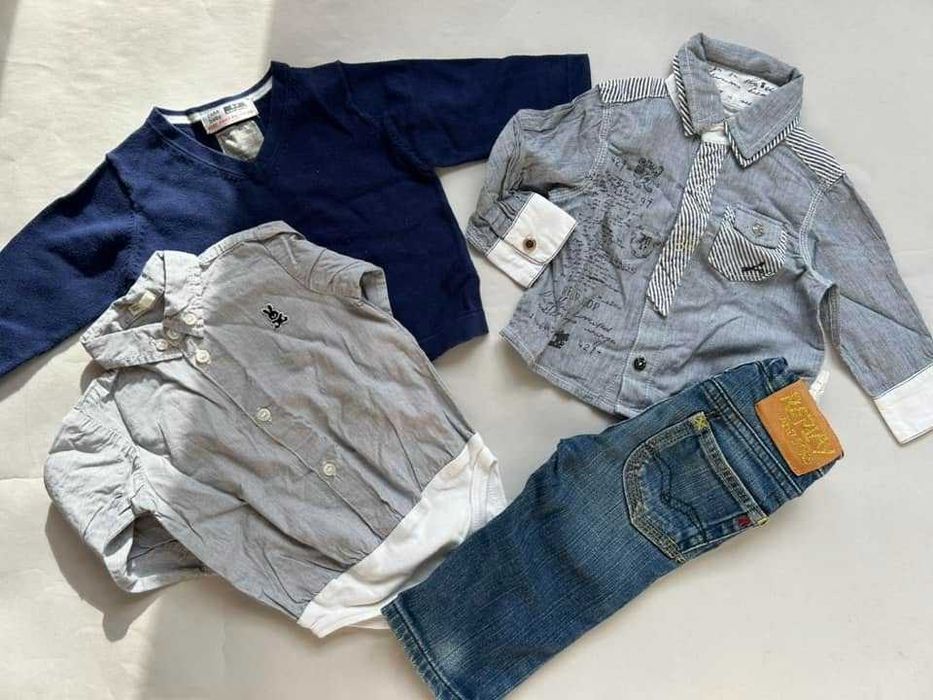 Лот дрехи за момче 6-12 м. – сетове Mamas & Papas, IKKS, GAP, Mothercare