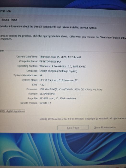 Laptop HP 250G10
