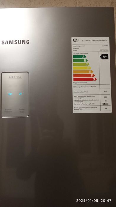 Самсунг РБ 37 катта Халадилник срочно сотилади. No Frost