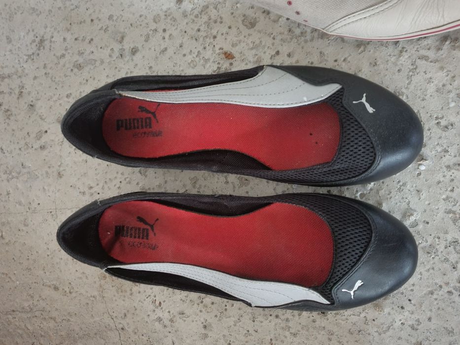 Пума мокасини и черни и бели летни кецки и двата чифта са 38 номер жен