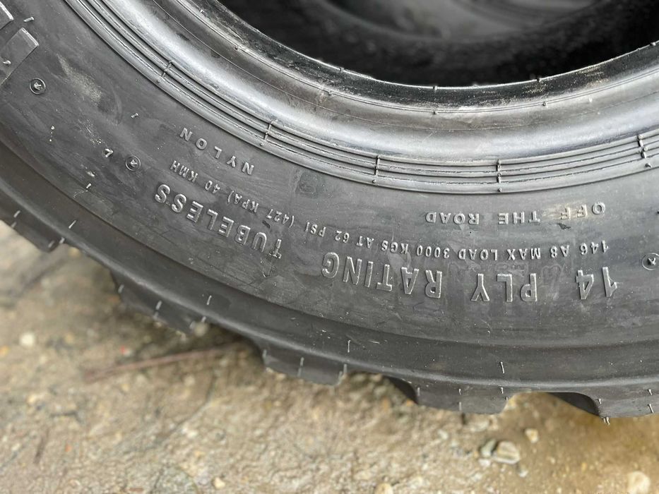 12.5/80-18 Anvelope noi de buldo fata cu 14pliuri garantie Cauciucuri