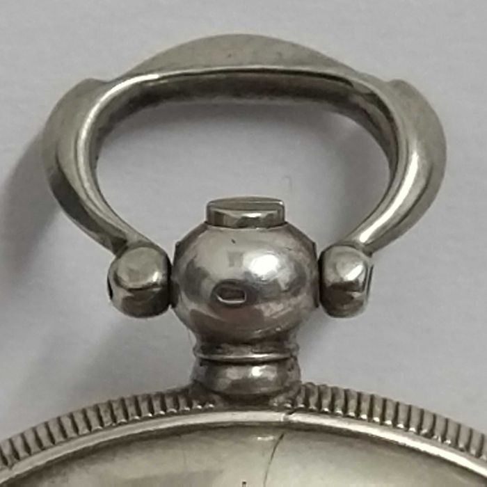 Османски/ турски джобен часовник, сребро, порцеланов циферблат, перфектен, рядък