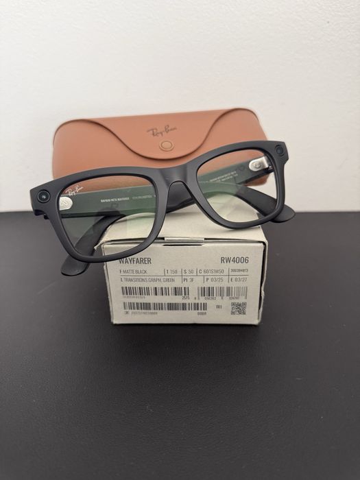 Ochelari RayBan Meta | rama negru mat | lentile transitions | impecabili 10/10