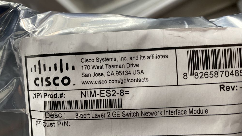 Modul Cisco NIM-ES2-8, 8x RJ45