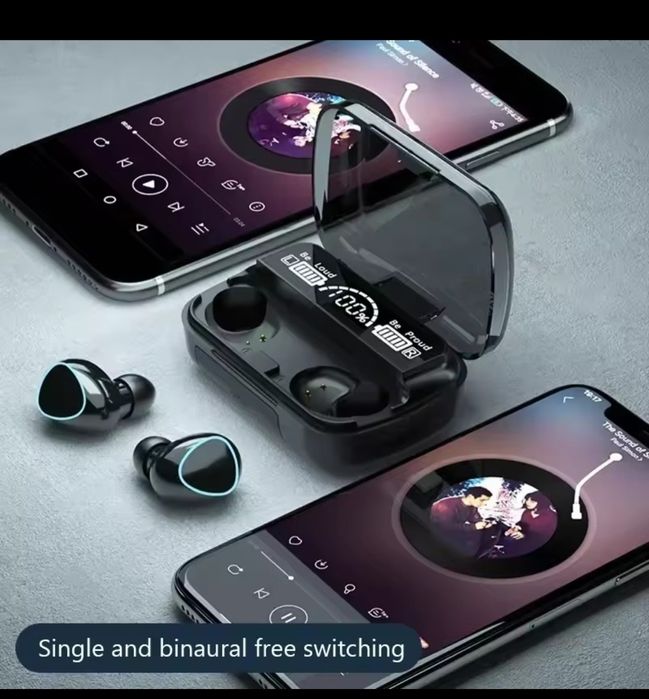 Спортни Hi-Fi Блутуут/Bluetooth безжични слушалки за разговори и музик