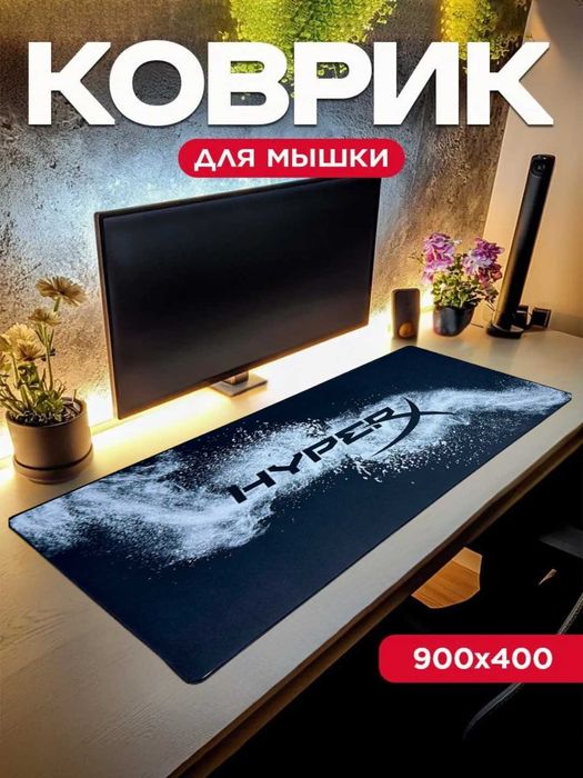 Коврик для мышки и клавиатуры XXL, большой, игровой, 90 х 40