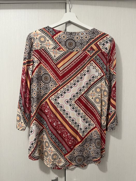 Bluză damă Comma, model boho/patchwork, mărime M