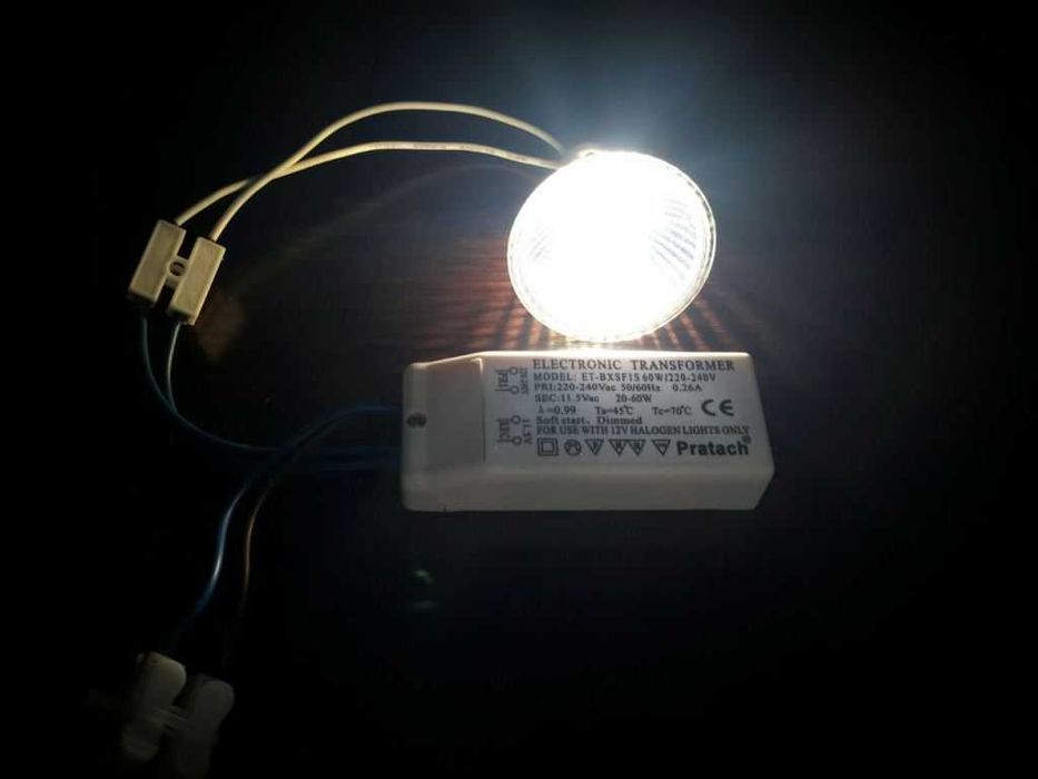 Лампы Галогенные 12V 50 W+ преобразователь  220 V-12 V. 20-70 ватт