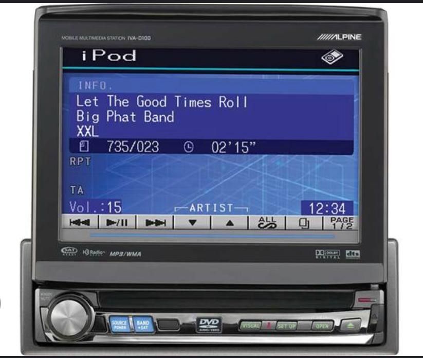 DVD/ CD player auto Alpine IVA D100R Touch Slide ecran retractabil-BT