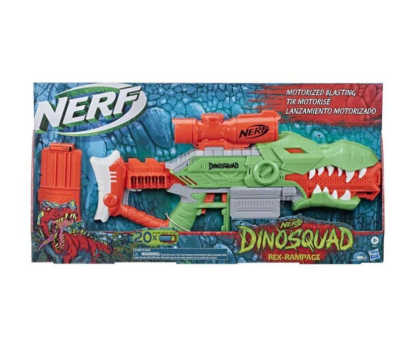 Бластер Nerf Rex Rampage DINOSQUAD Моторизиран Нърф с 20 стрели
