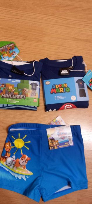 Pijama 6/8ani Minecraft/SuperMario,cu eticheta