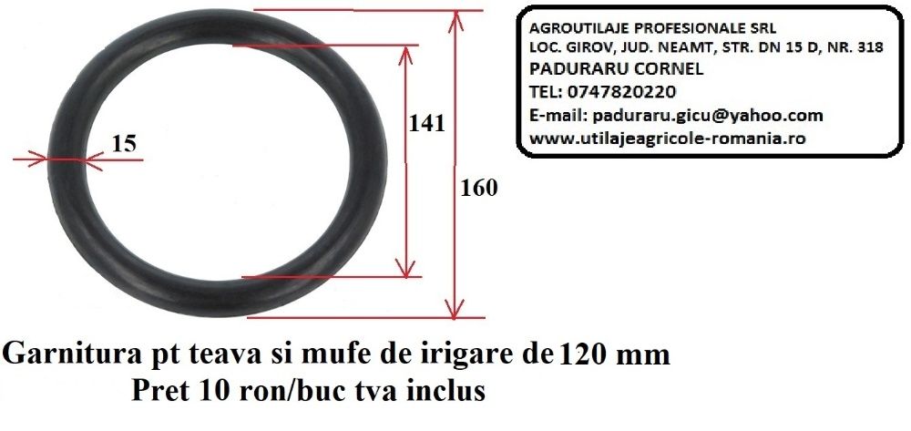 Garnitura tevi irigatii, garnituri cuple irigatii