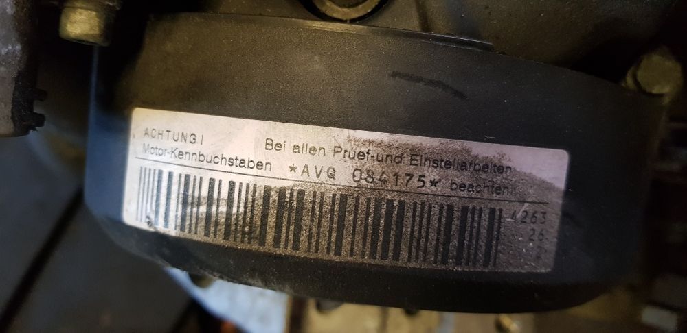 Motor vw touran 1,9 tdi, cod motor AVQ