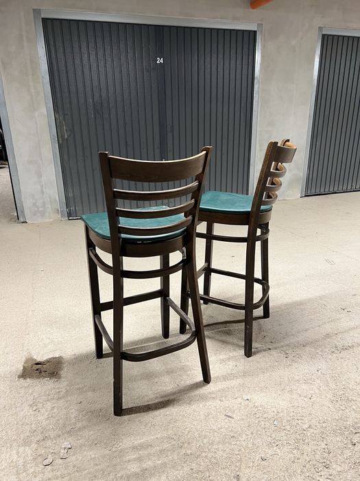 Бар Стол Кожа и Дърво