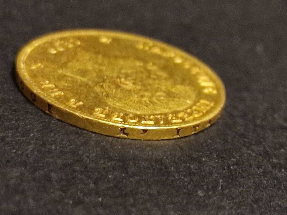 Златна монета20ИталианскиЛири НаполеонI 1809,20Песети АлфонсоXIII 1896