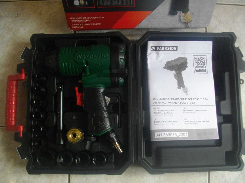 Нови Немски:Пневматичен Гайковерт/ Комплект Диамант Боркорони Parkside