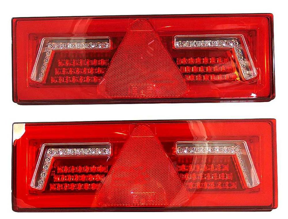 Ляв + Десен Диодни Lед Стопове Бягащ Мигач Неон 12-24V