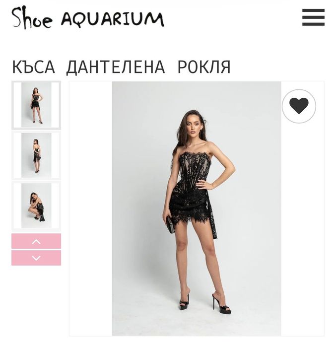 Къса дантелена рокля