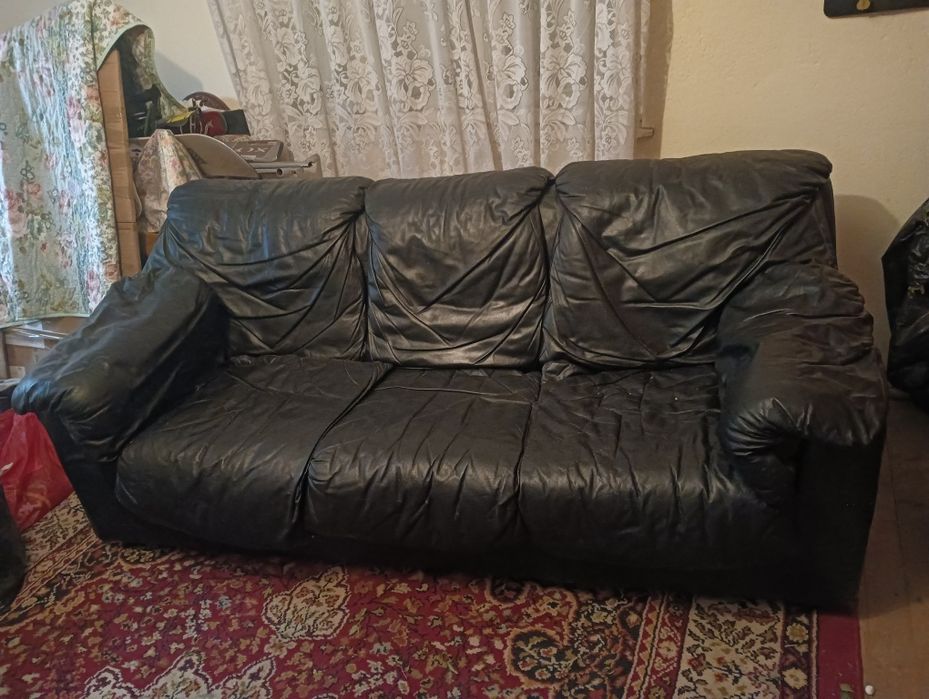 Canapea Piele culoare Neagră