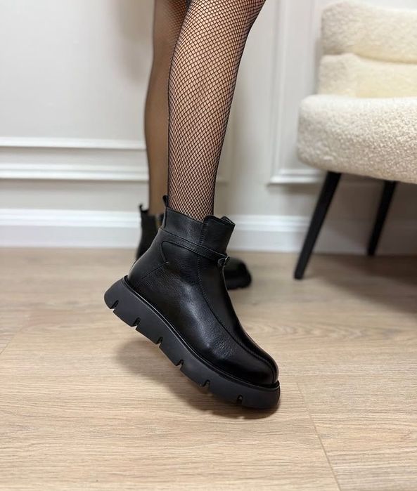 Зимние ботинки натуральная кожа