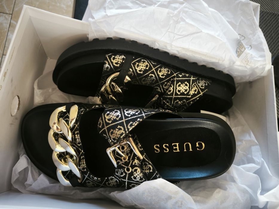 Șlapi saboți Guess Fatema Black 39